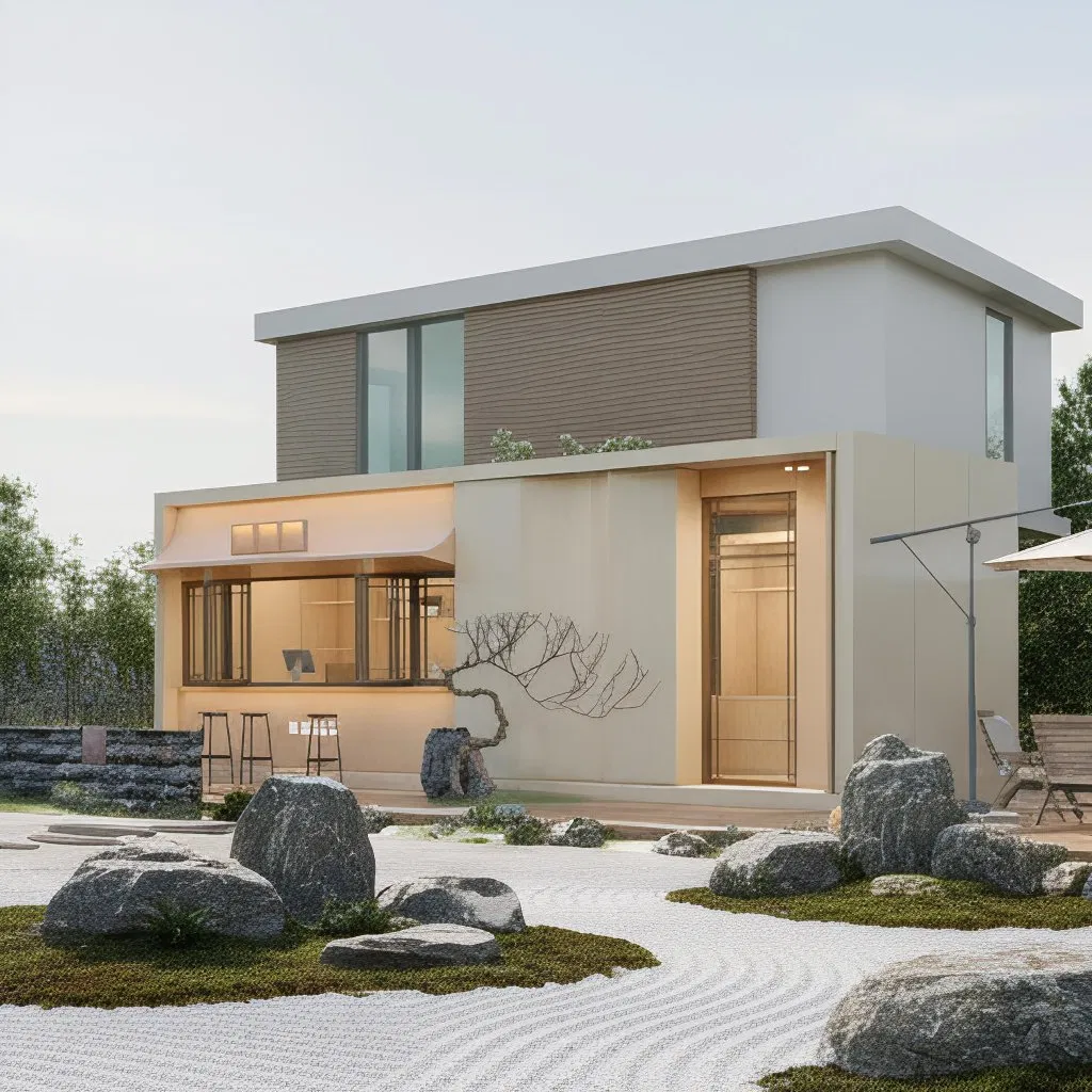 OEM ODM Coffee Shop Prefab Module Offering Smart Design Solutions for Rural Villages, Small Towns, and Outdoor Commercial Use.