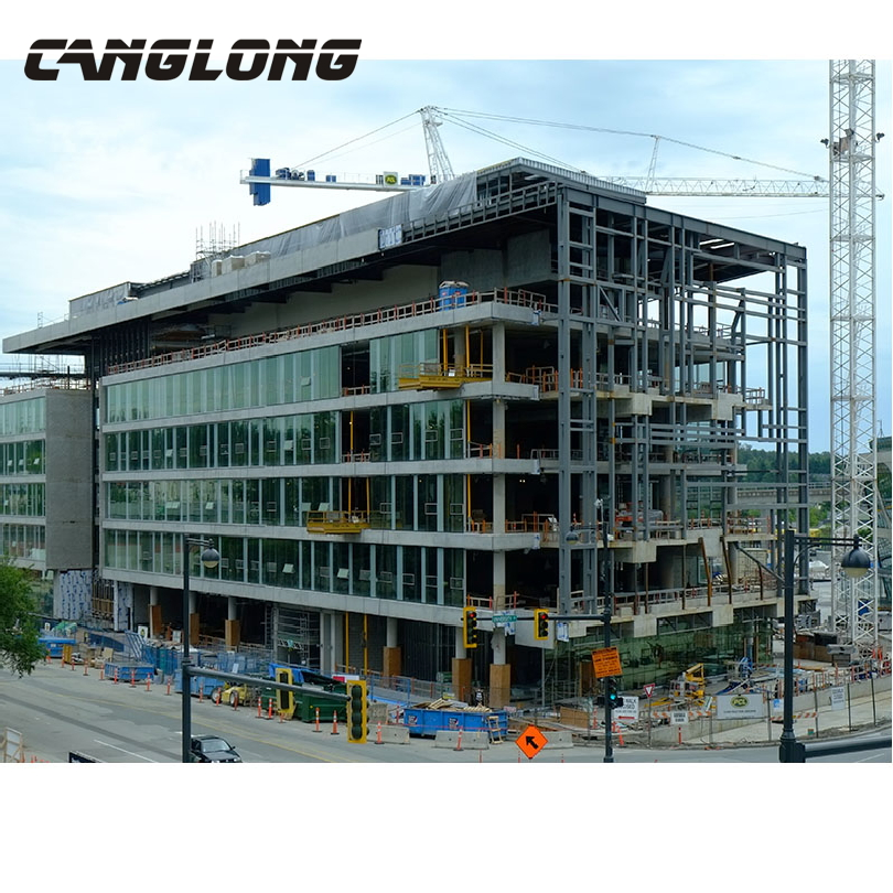 Economic Low Cost High Rise Modular Construction Metal Steel Prefabricated Industrial Commercial House Office Prefab Prefabricated Steel Structure Building