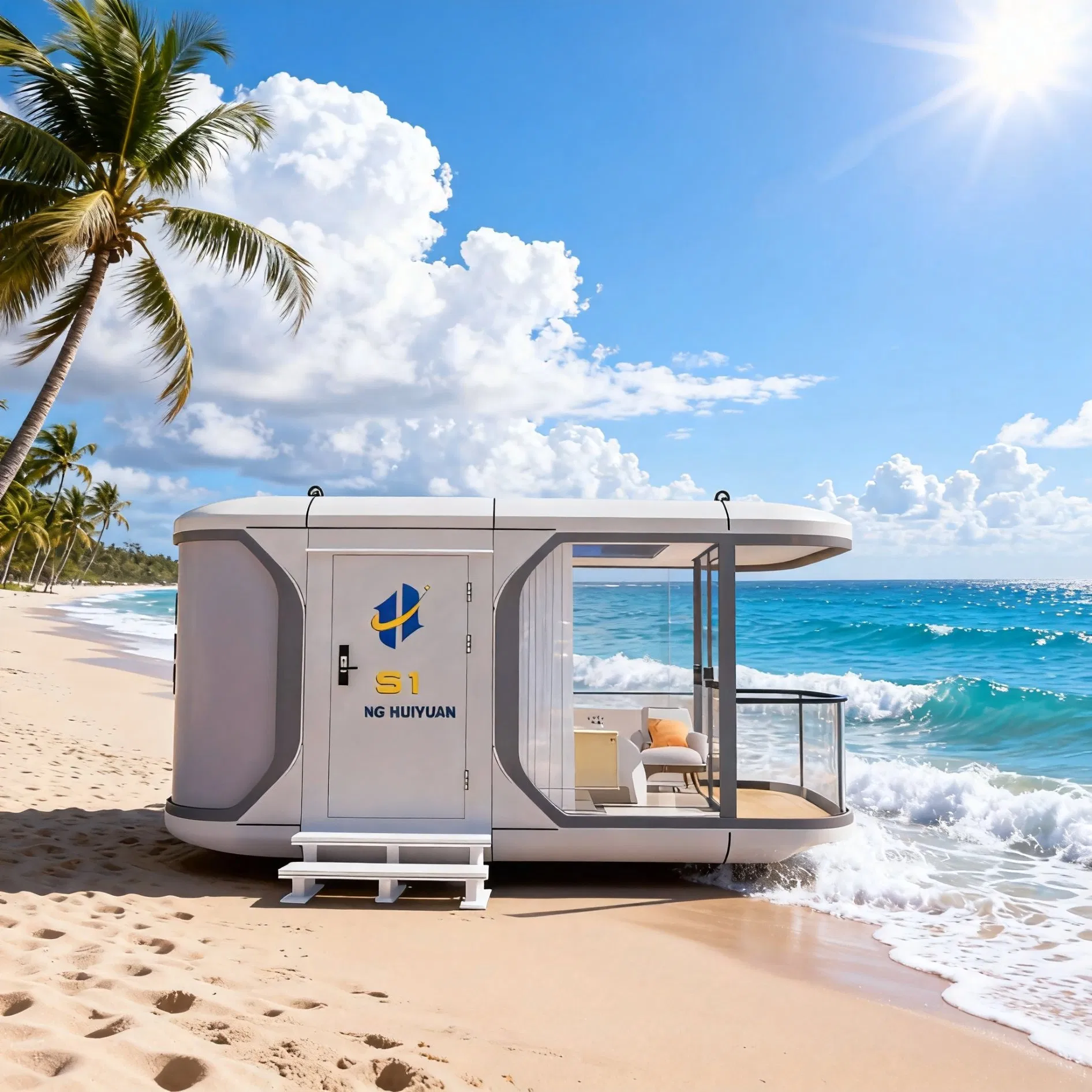 Fireproof PVC Prefab Capsule House Insulated Disaster Relief Housing Quick Install