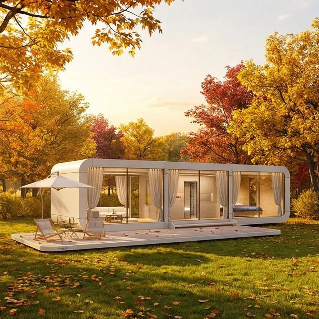 OEM Tailored Stylish Mini Modular Living Sunroom House for Hotel Projects and High-End Hospitality Environments.