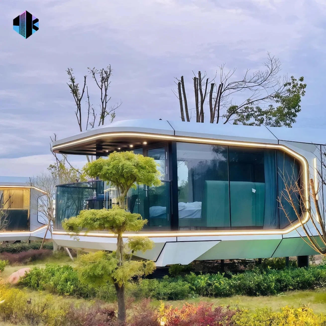 Steel-Structured Smart Space Cabin Houses for Office or Modular Living