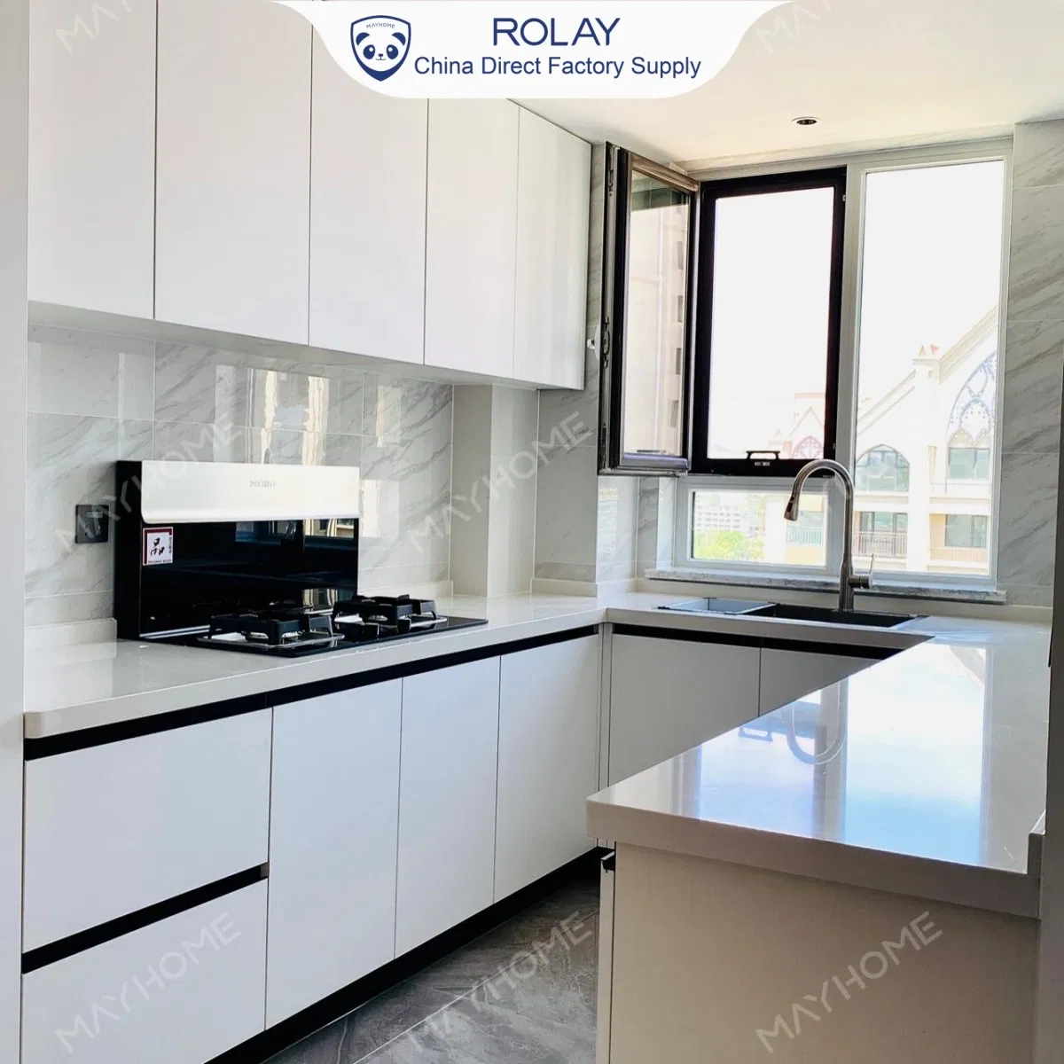 Turnkey Kitchen Solution Modular Housing Supplier Antimicrobial Protection Heat Resistance Cabinet