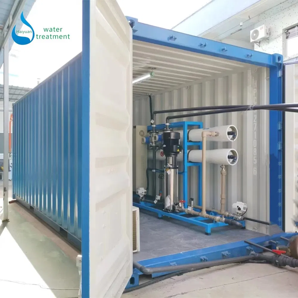 Containerized Solar Mobile Borehole Brackish Well Salt Sea Water Industrial Reverse Osmosis RO Filtration Purification System Seawater Desalination Treatment