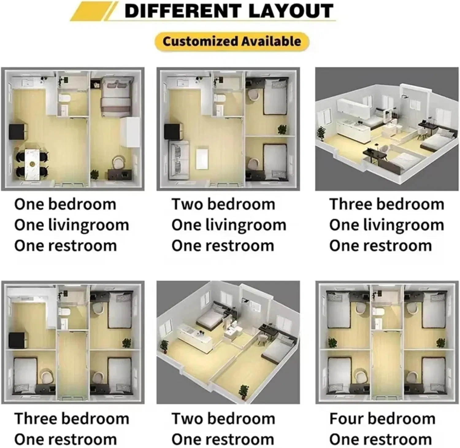 Custom Modern Office Expandable Modular Construction Container with Flat Pack Small Portable House