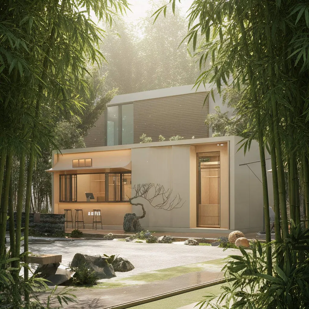 OEM ODM Coffee Shop Prefab Module Offering Smart Design Solutions for Rural Villages, Small Towns, and Outdoor Commercial Use.