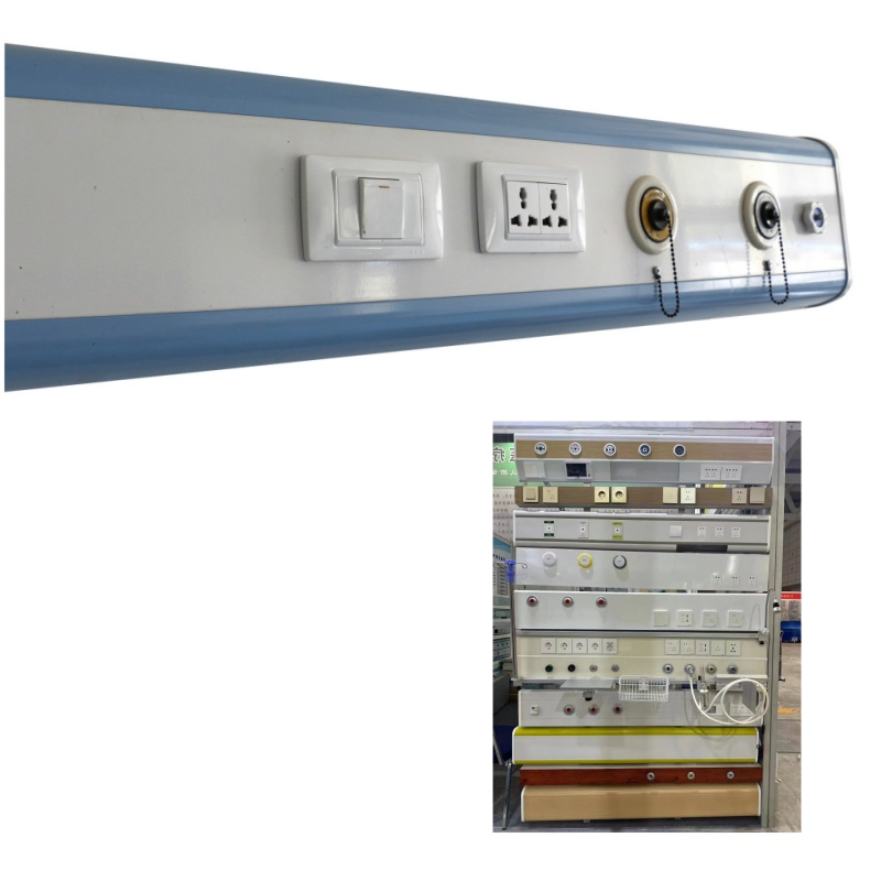 Modular Hospital Headwall Unit with Medical Gas Power Outlets and Lighting for Patient Treatment Areas