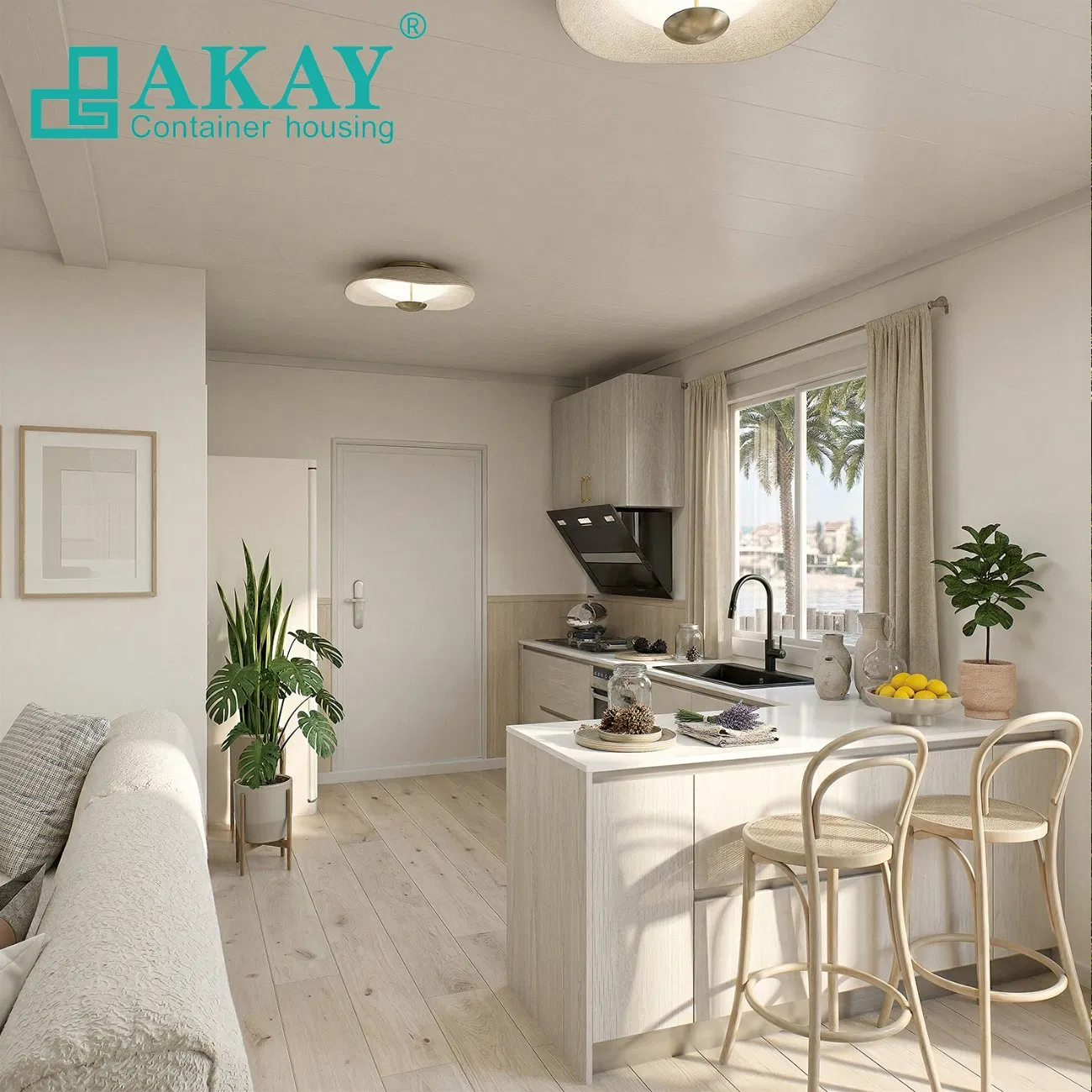 Fast Installation Akay Prebuilt Homes Prefabricated Villa Container Prefab House Module Home