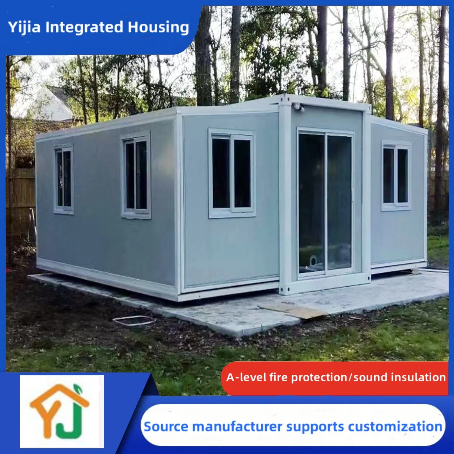 Double Wing Folding House, Dedicated Temporary Housing for Post Disaster Use,