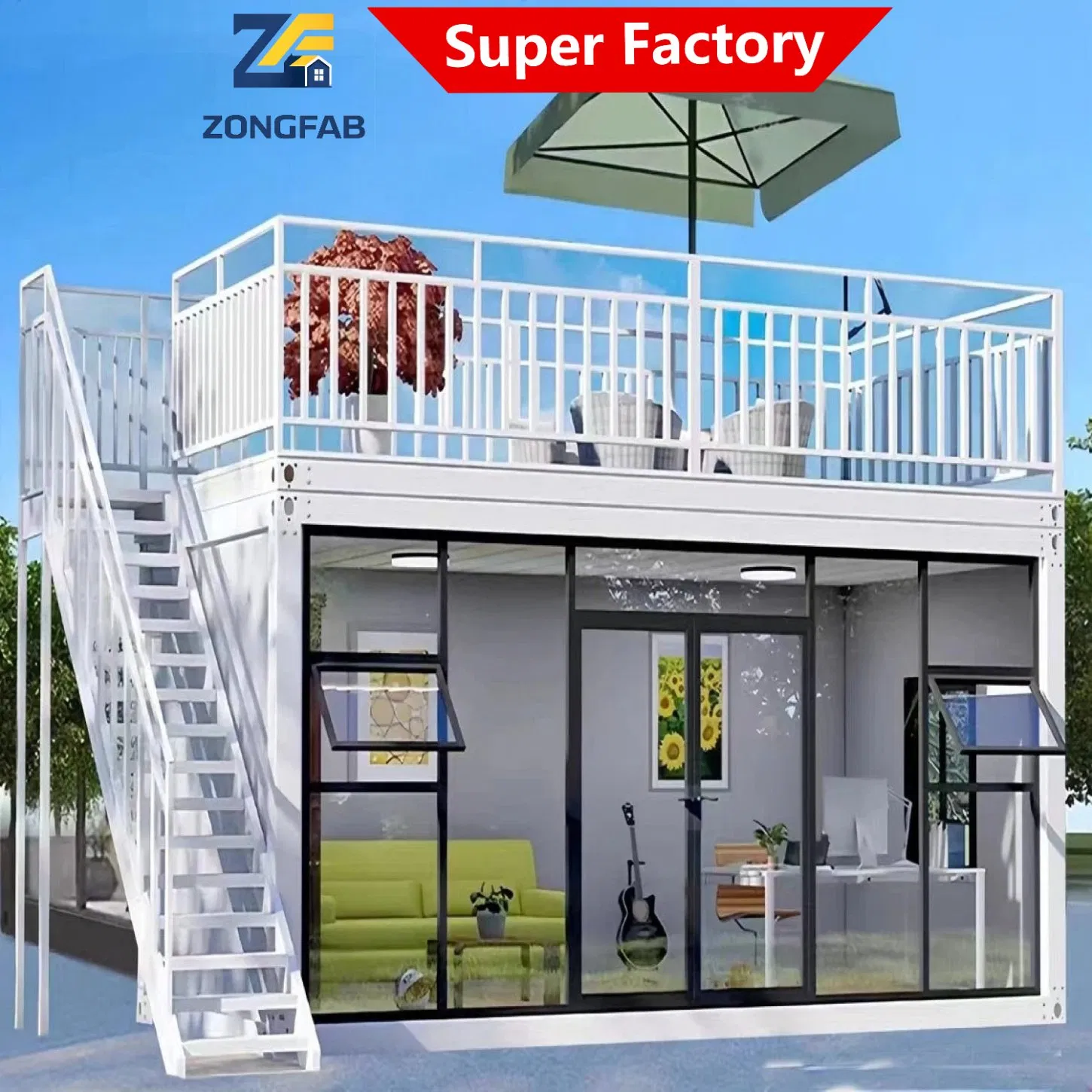 One Stop Turnkey Solution Tiny Steel Living Z Foldable Folding Prefab Modular Container House Home