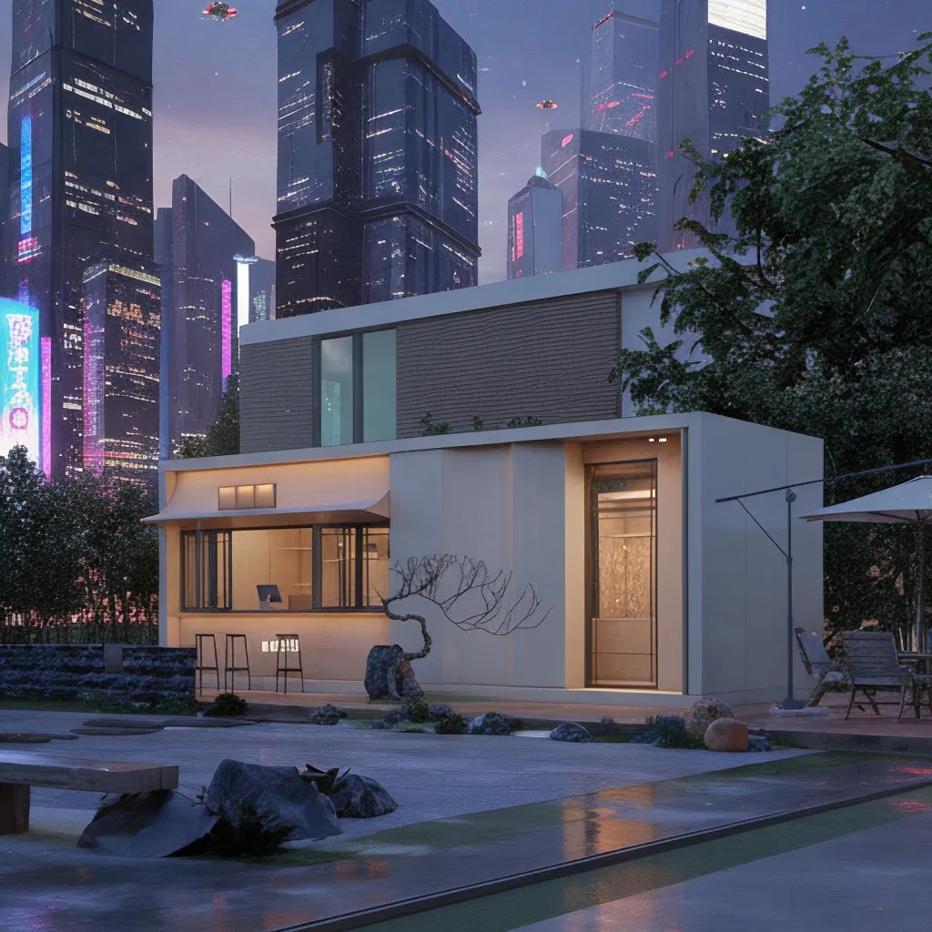 OEM ODM Coffee Shop Prefab Module Offering Smart Design Solutions for Rural Villages, Small Towns, and Outdoor Commercial Use.