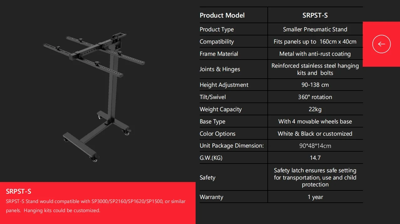 Product Specification Banner