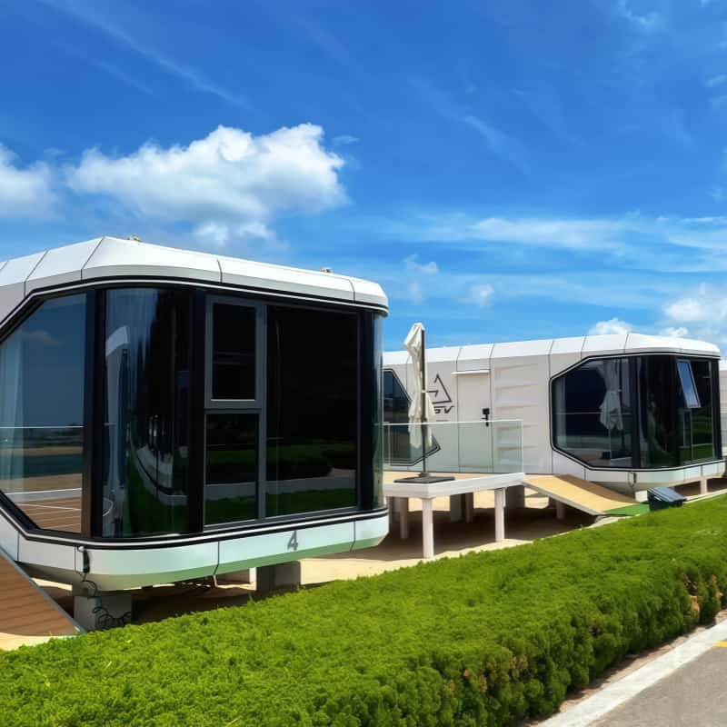 Customized Modular Space Capsule Houses with Insulated Shells and Intelligent Hotels