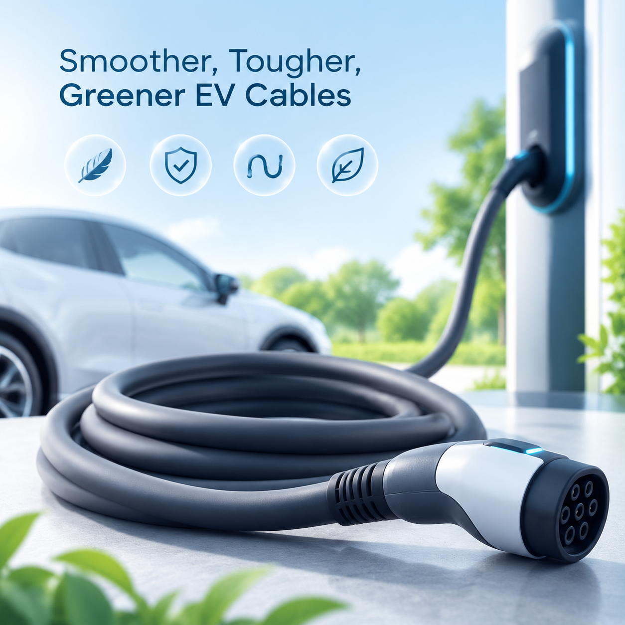 Flexible, durable, and silky-smooth EV cable solutions with improved wear resistance and premium user comfort.