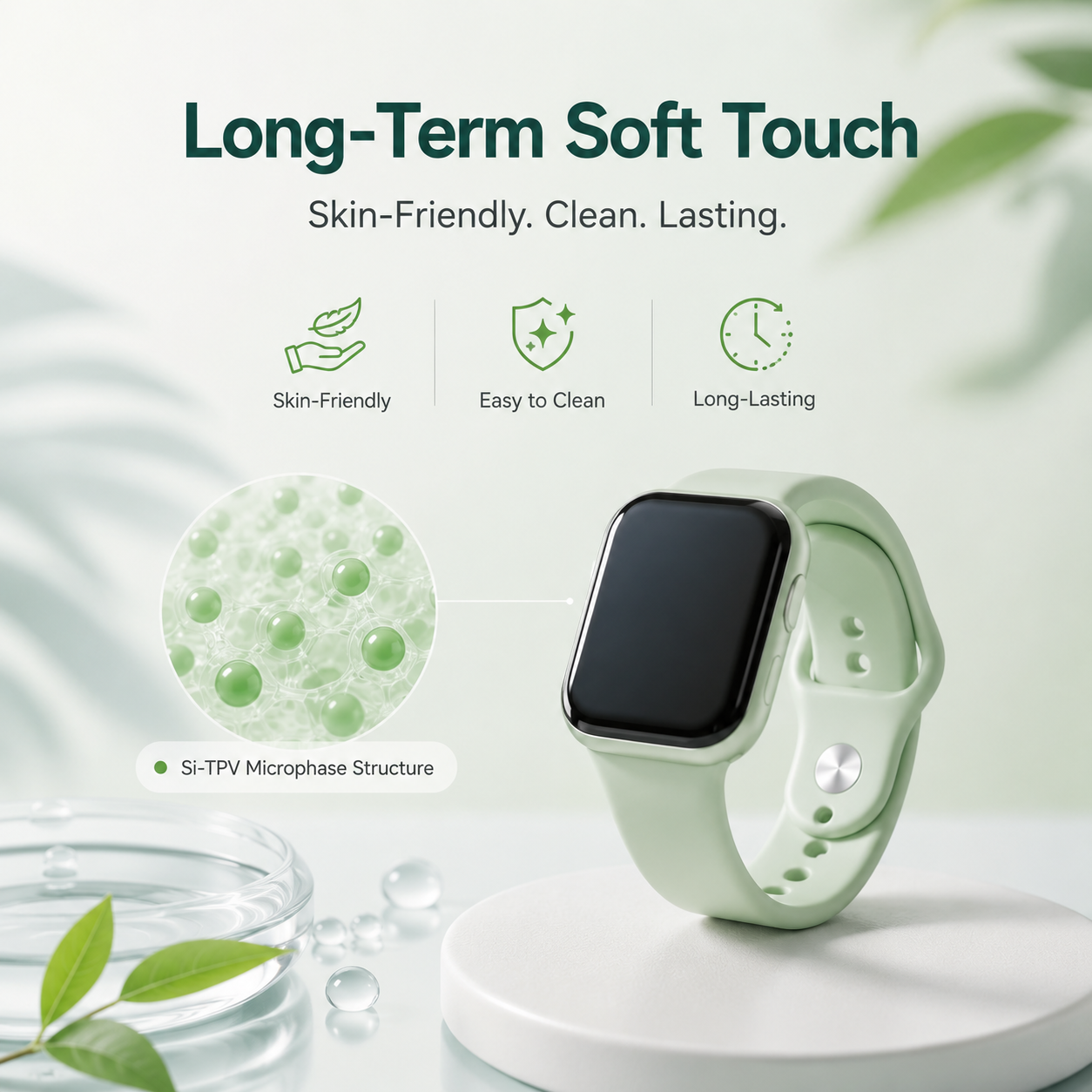 Skin-friendly comfort with clean, lasting tactile performance.
