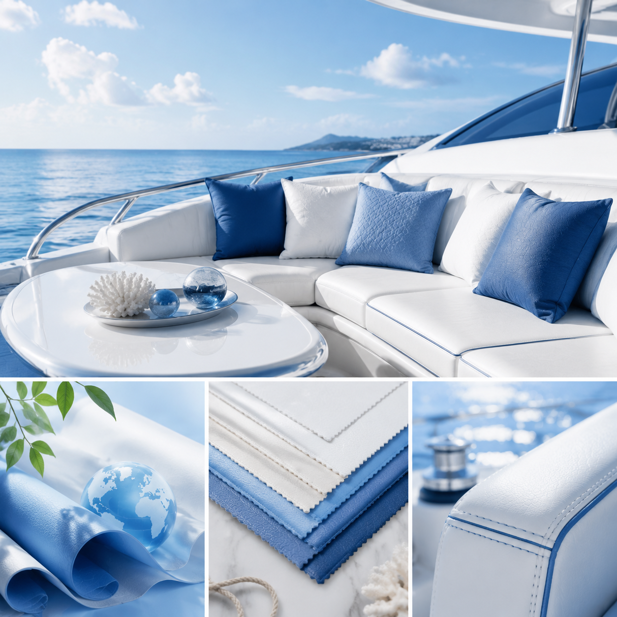 Si-TPV Silicone Vegan Leather delivers durable, waterproof, and soft-touch performance for premium marine interiors.