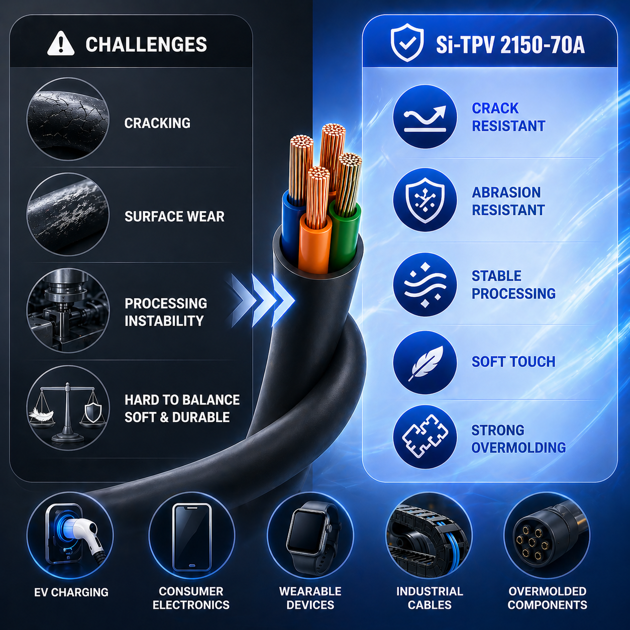 Stronger, smoother, longer-lasting flexible cable protection