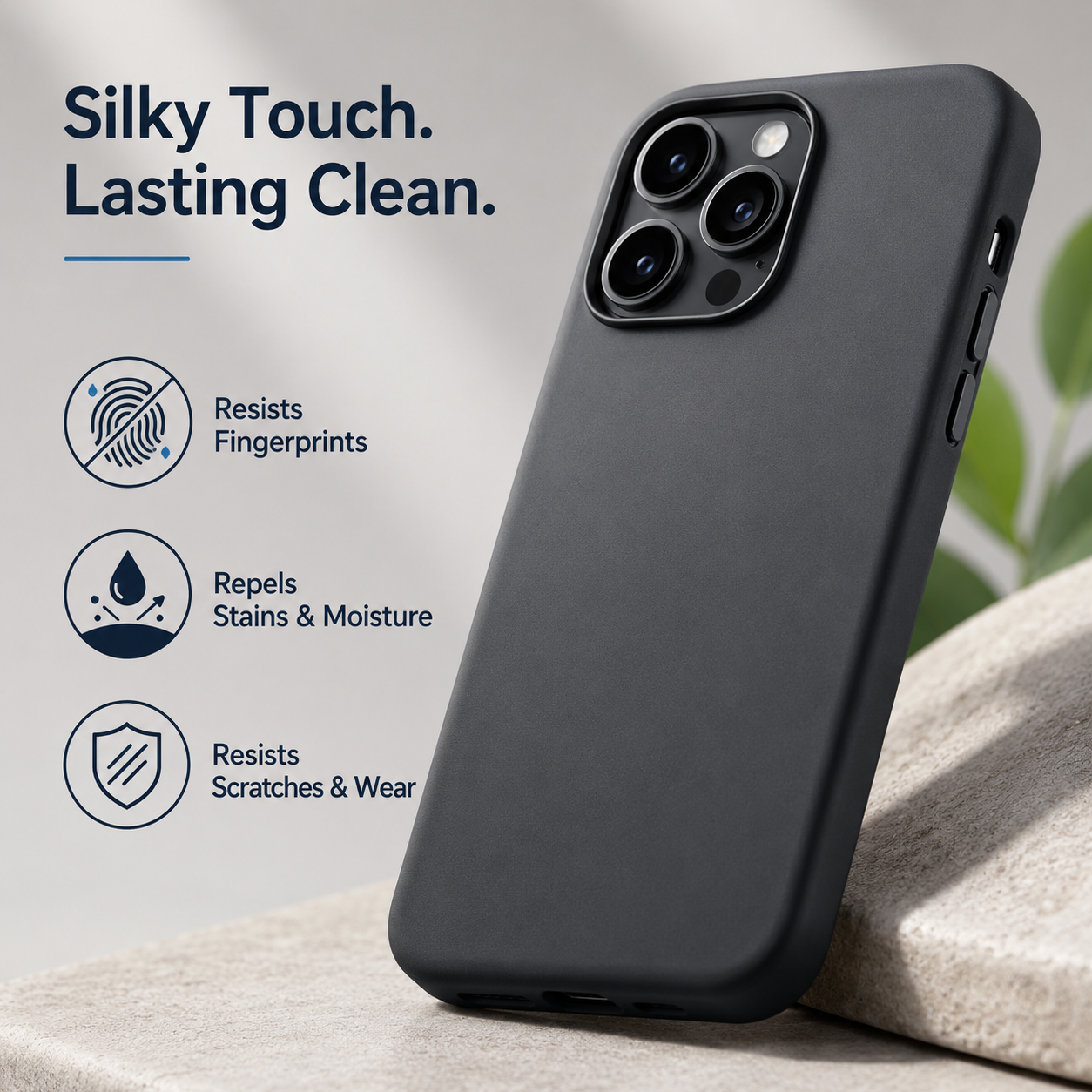Sleek protective case resists stains, fingerprints, and wear daily.