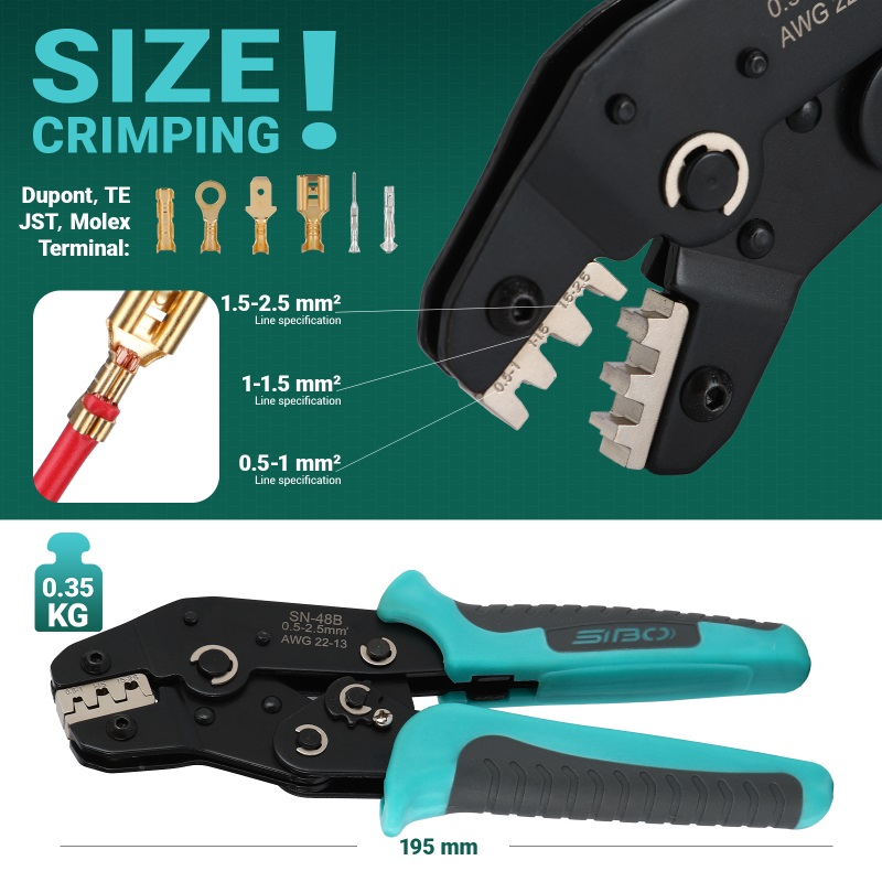 SN-48B Crimping Pliers Ratchet and Pin Details
