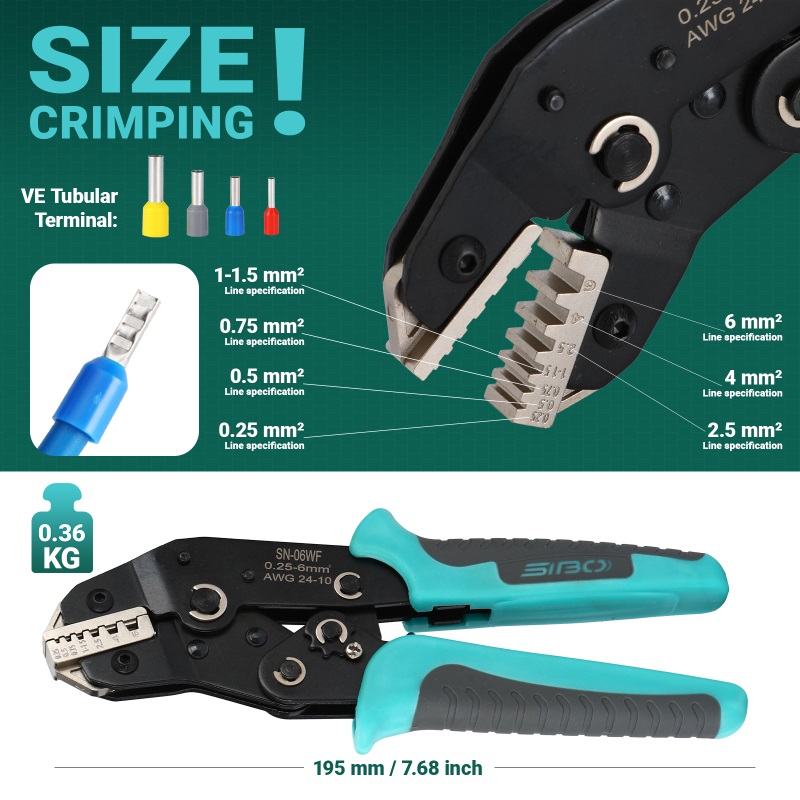 SN-06WF Mini European Style Crimping Pliers Handle and Head