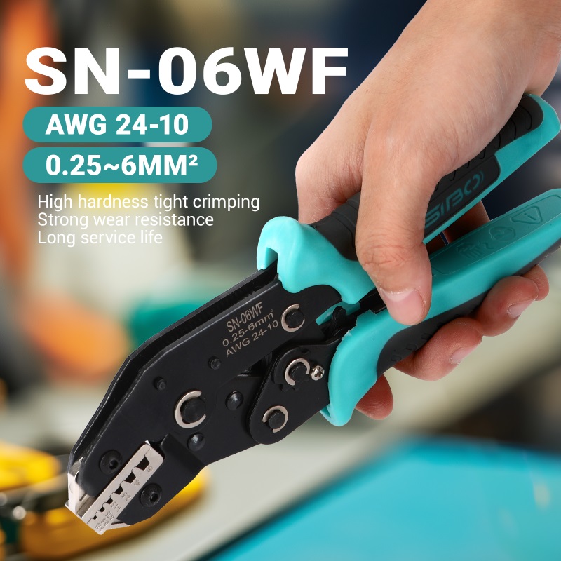 SN-06WF Mini European Style Crimping Pliers For Insulated And Non-Insulated Ferrules