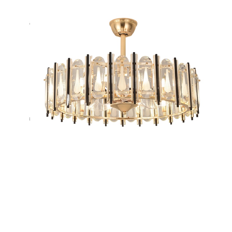 903F Luxury Crystal Chandelier with Fan with Remote Control 50/65/76cm