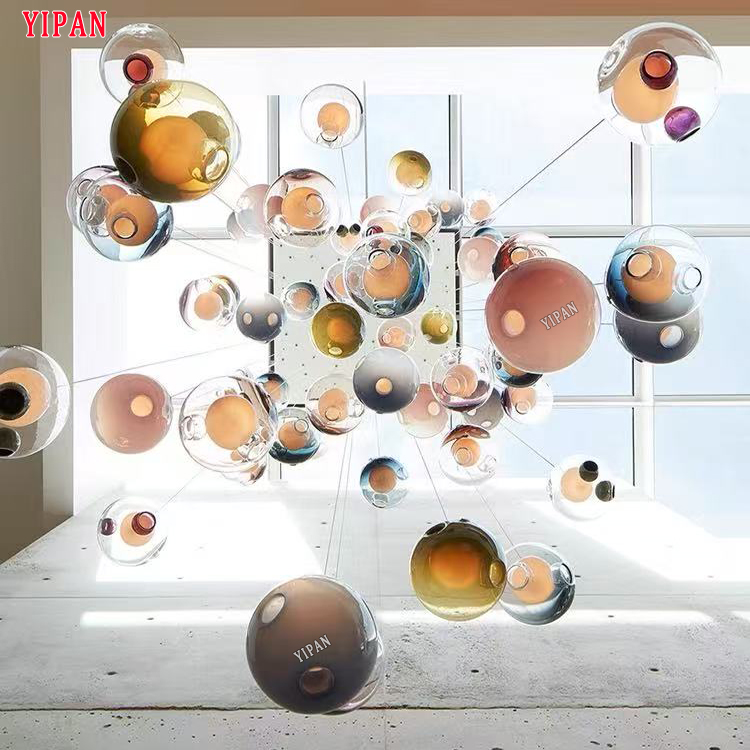 Modern Hotel Lobby Villa Decoration Colorful Pendant Light Custom Large Project Chandelier and Pendant Light