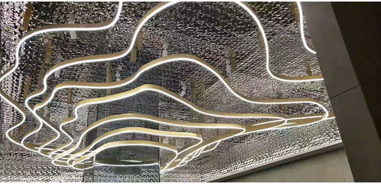 Custom Real Estate Sales Hall &amp; Hotel Lobby Decor Gold Lustre-Salon Metal Large Pendant Lights High Ceiling Luxury Chandeliers