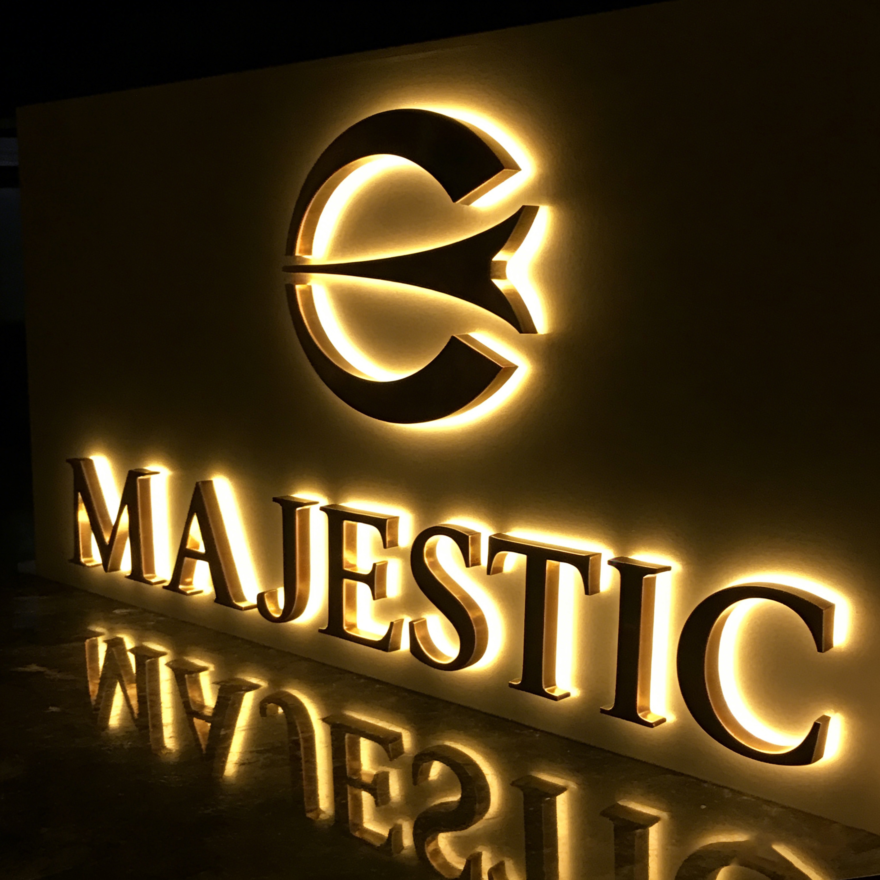 CARREY Outdoor Led Signs Wall Logo Sign Reception Logo Led 3D Channel Backlit Letter Light Up Logo Illuminated Sign For Business