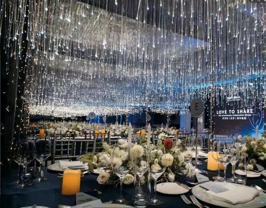 Fiber Optic Light RGB Color Change Romantic Atmosphere Lighting Decoration for Wedding Hall Party Hotel Corridor KTV bar Club