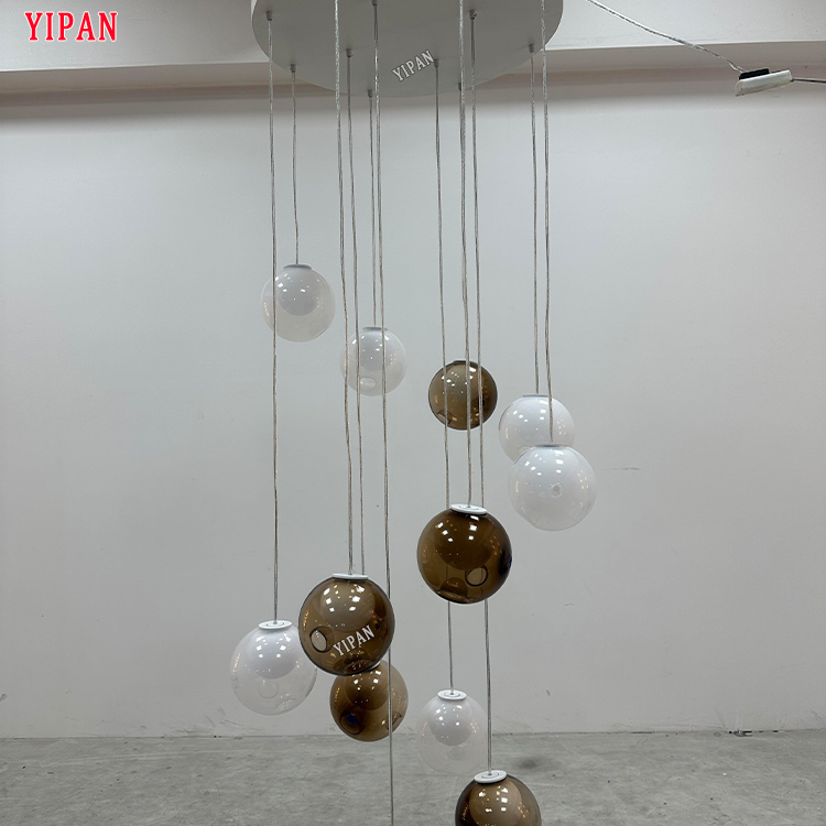 Modern Hotel Lobby Villa Decoration Colorful Pendant Light Custom Large Project Chandelier and Pendant Light