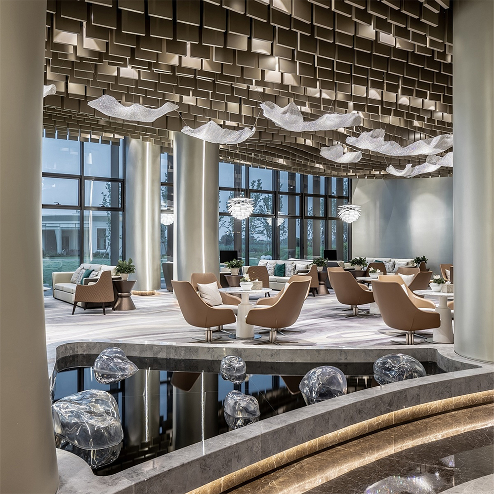 Modern Luxury Crystal Chandelier Hotels Office Lobby Restaurant Large Ceiling Pendant Lamps