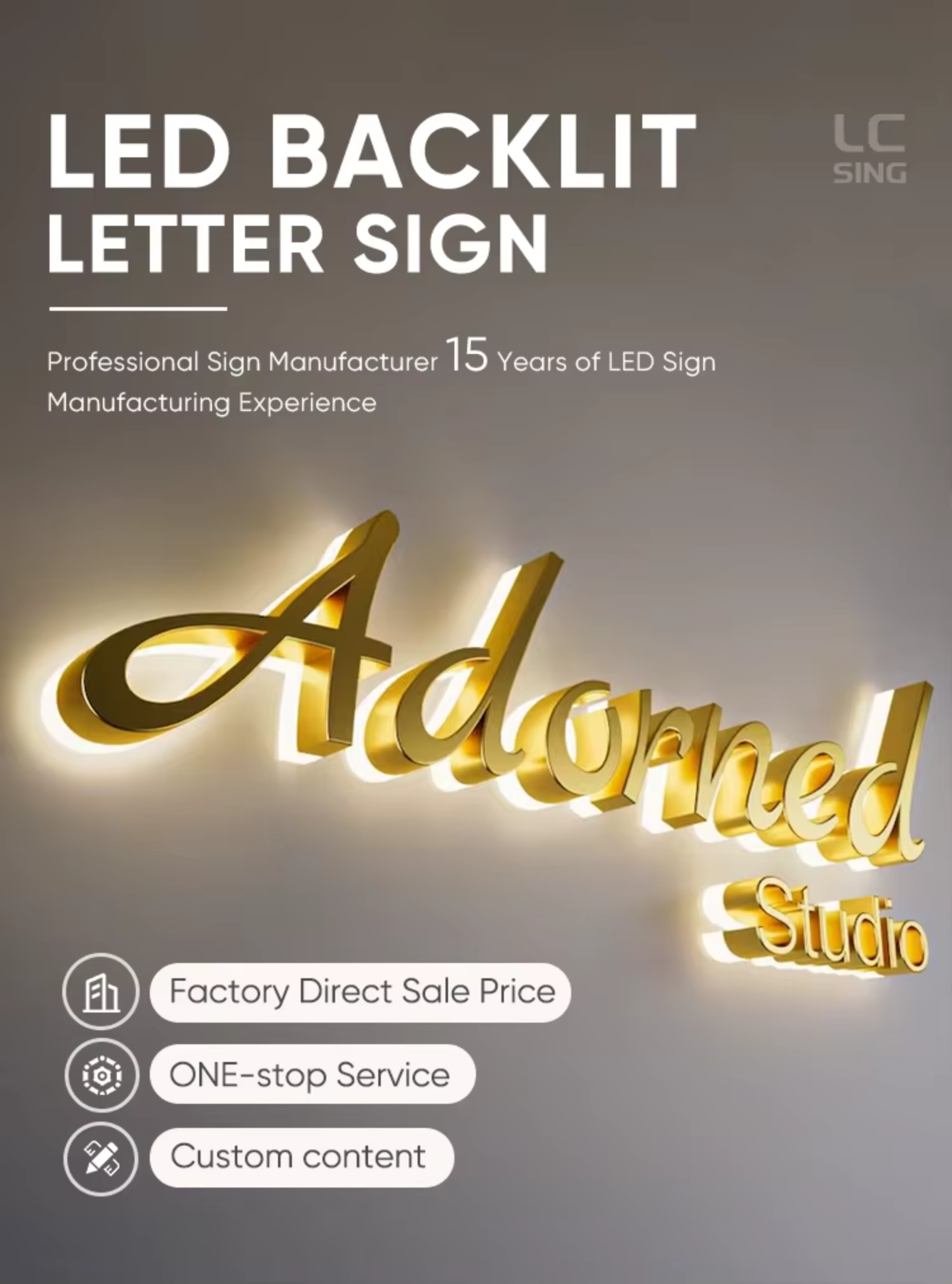 Custom Backlit Logo Display
