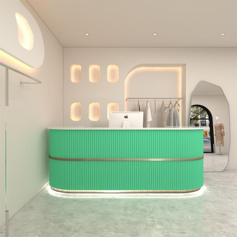 Internet-Famous Minimalist Reception Desk For Beauty Salons And Clothing Stores Trendy Counter With Salon Bar For Shop Design