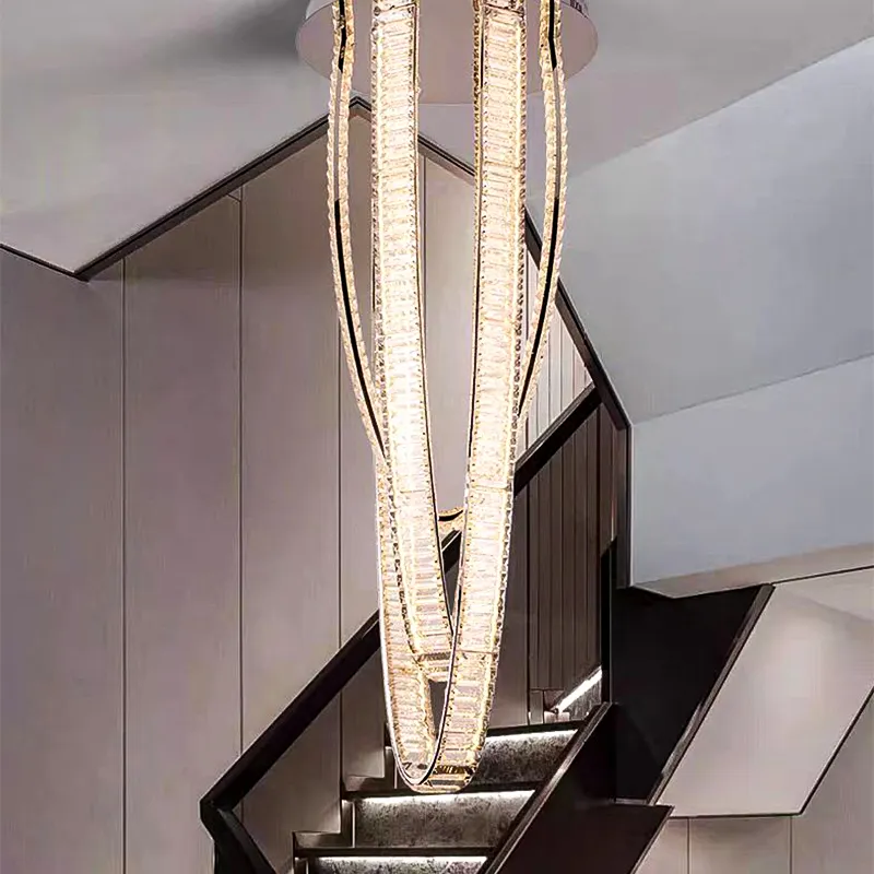 Artistic Crystal Chandelier Hotels Clubs Lounges Light Luxury New Style AC Bar Room Use Personalized Empty Crystal Chandelier