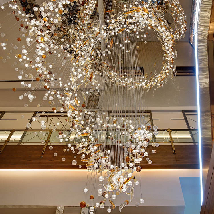 Exquisite Customization Decorative Chandelier Engineering Light Creative Hotel Lobby Art Lighting Pendant Light