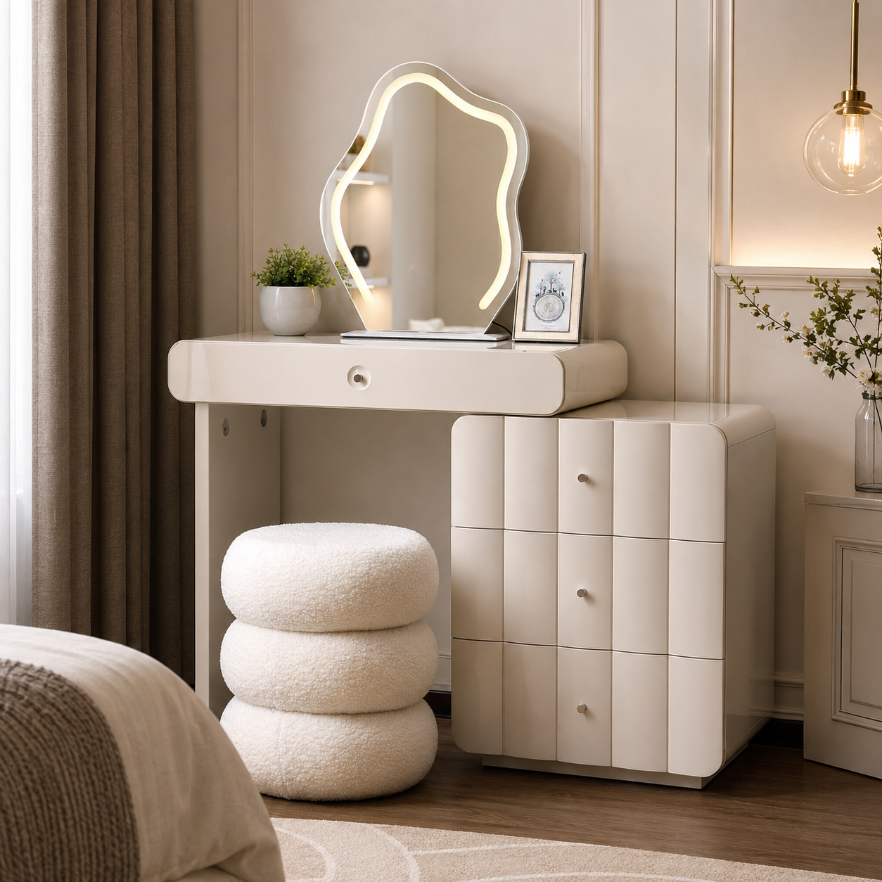 Vanity Desk for Makeup Vanity Desk for Makeup Dresser for Bedroom Dressing Table with Mirror