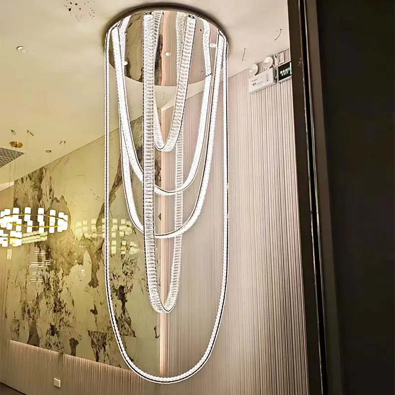 Artistic Crystal Chandelier Hotels Clubs Lounges Light Luxury New Style AC Bar Room Use Personalized Empty Crystal Chandelier