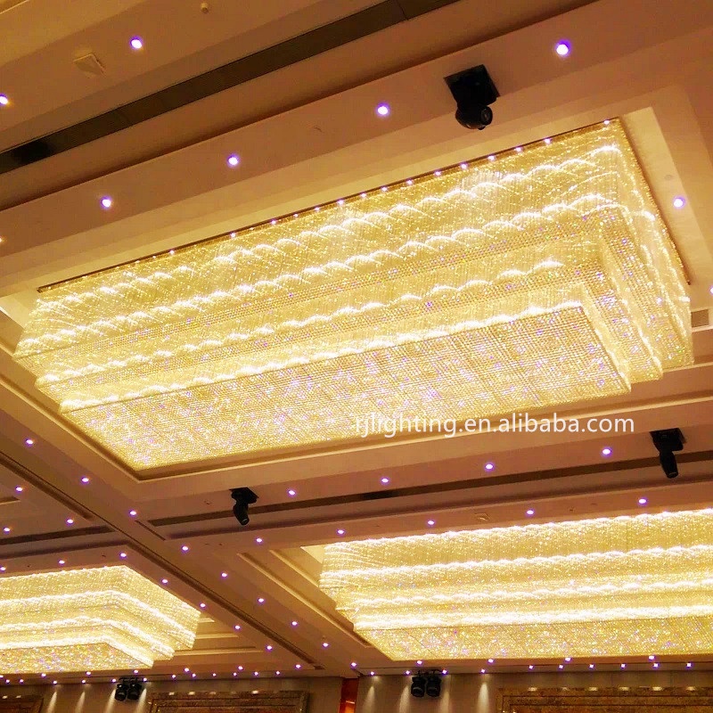 Large Customize Led Lights Hotel Project Lighting Crystal Ceiling Light for Lobby