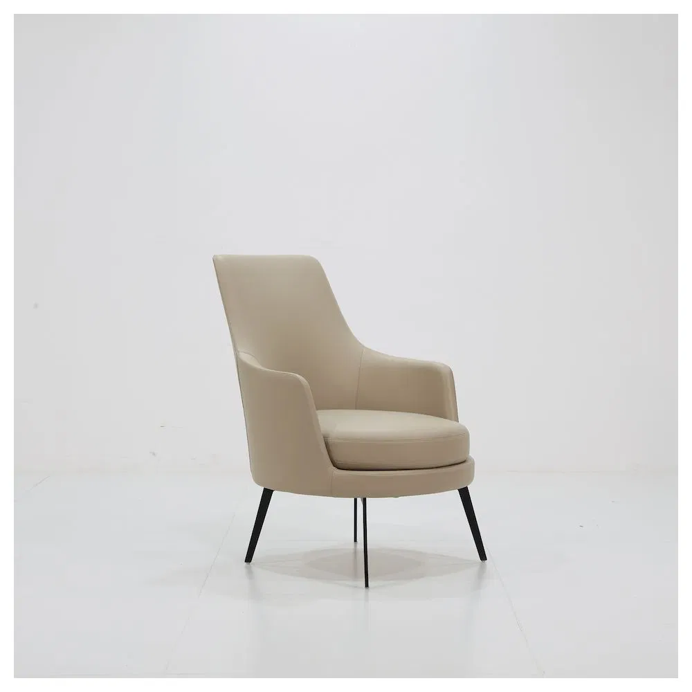 Industrial Style Hotel Restaurant Metal Frame Dining Chair with Faux Leather Seat for Bistro Cafe and Buffet Area