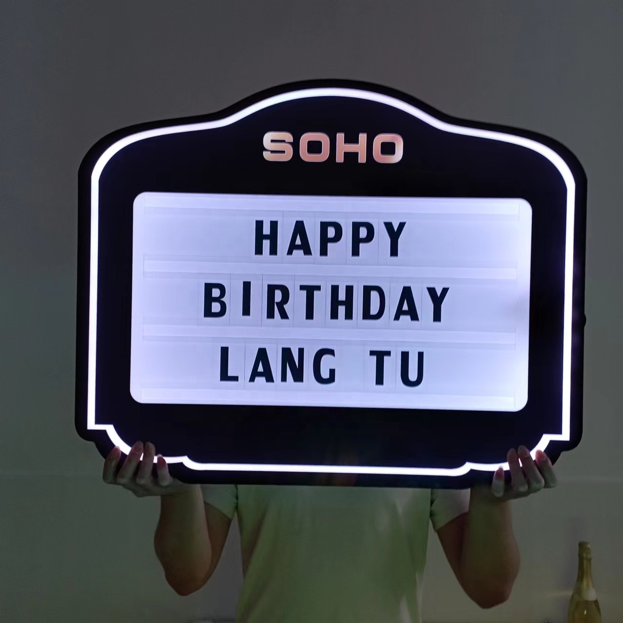 Custom Message Board Bottle Presenter Service VIP Glorifier Letter Board Sign for Nightclub bar Lounge Party Events Club Sign