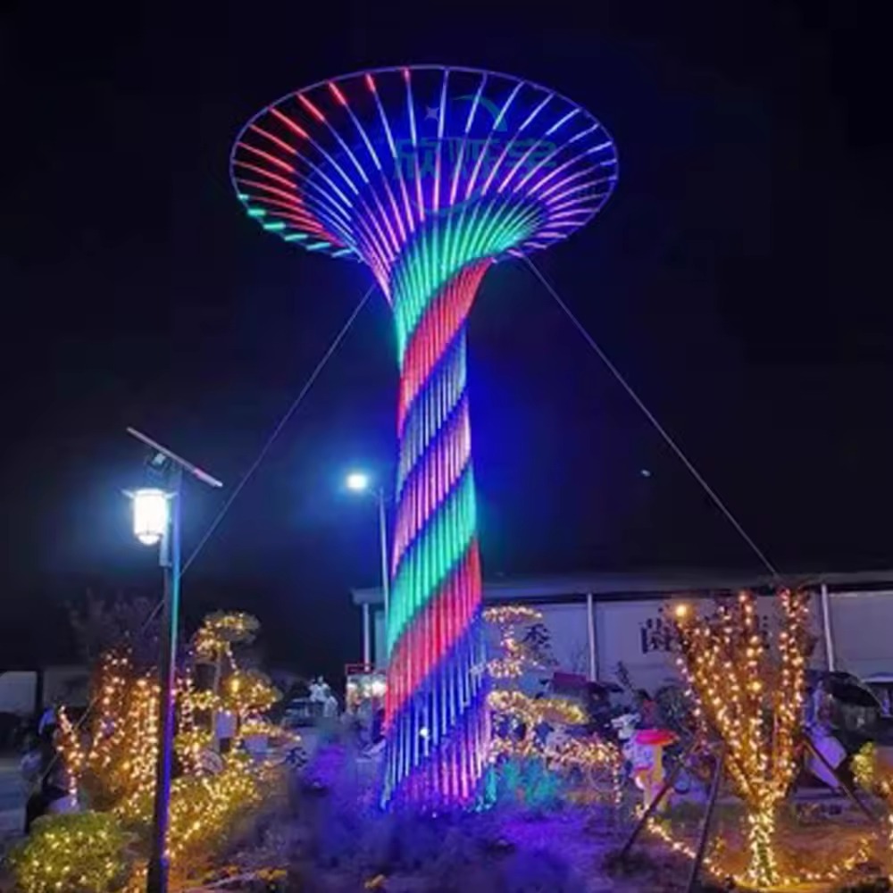 Multipurpose Landscape Lighting Tower Shape Waterproof Led Outdoor Decorative Creative Motif Lights