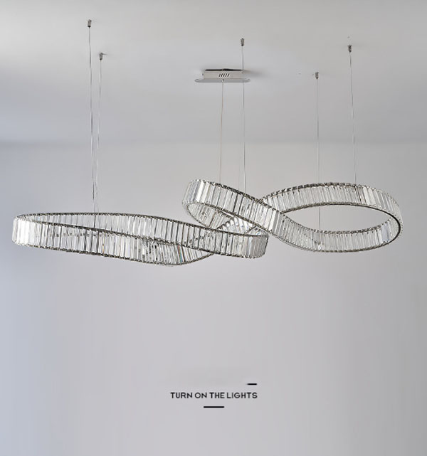 Minimalist Luxury Crystal Chandelier for Villa Duplex Dining Room Living Room Showroom Sales Office Bar Chandeliers