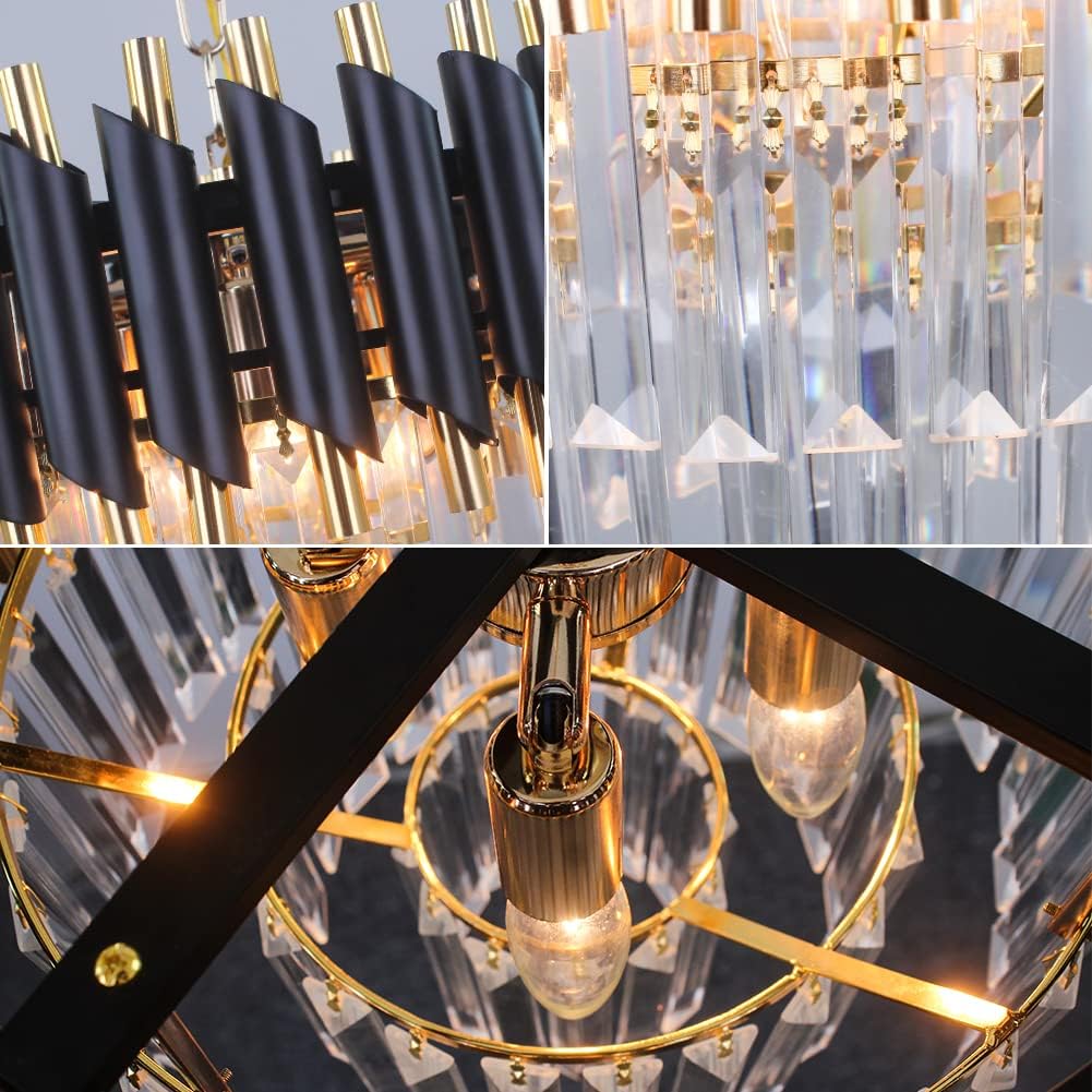Custom Nordic Luxury Hotel Stairs Wedding Decor Black Gold Crystal Large Pendant Lights High Ceiling Luxury Chandeliers