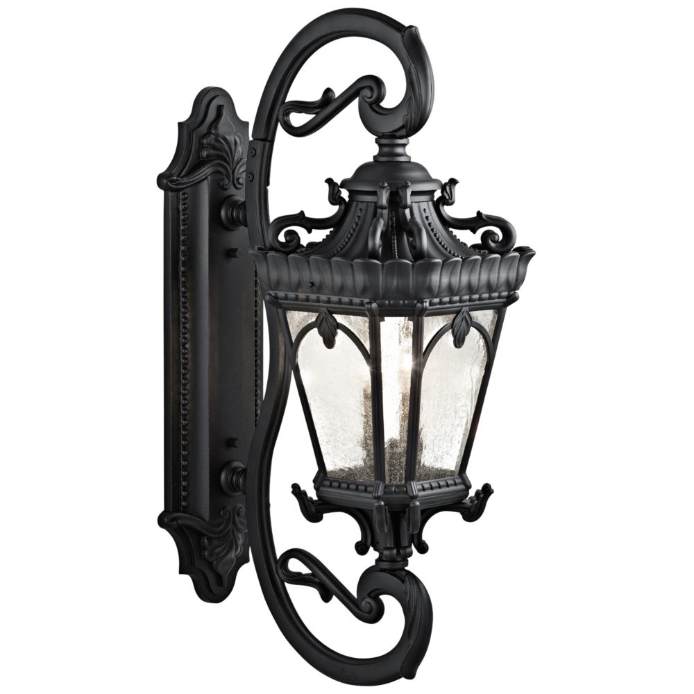 European Style Waterproof Wrought Iron Wall Lamp LED Shadow Projection Outdoor Light for Garden Facade Construction Real Estate