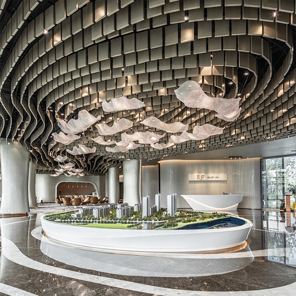 Modern Luxury Crystal Chandelier Hotels Office Lobby Restaurant Large Ceiling Pendant Lamps