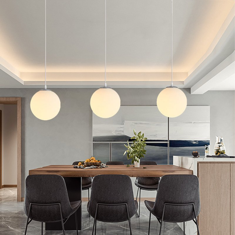 Lampadari Per Navi Da Crociera Frosted Acrylic Ball Cruise Ship Dining Room Light Customizable Restaurant Pendant Lamp Buffet Lighting