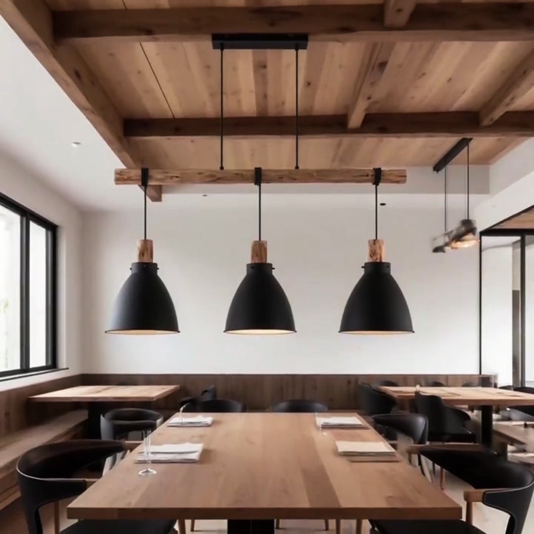 High-End Custom Modern Simple Chandelier Preferred Hotel Projects Luxury Villas Warm White Light Long Shape Room Space Black