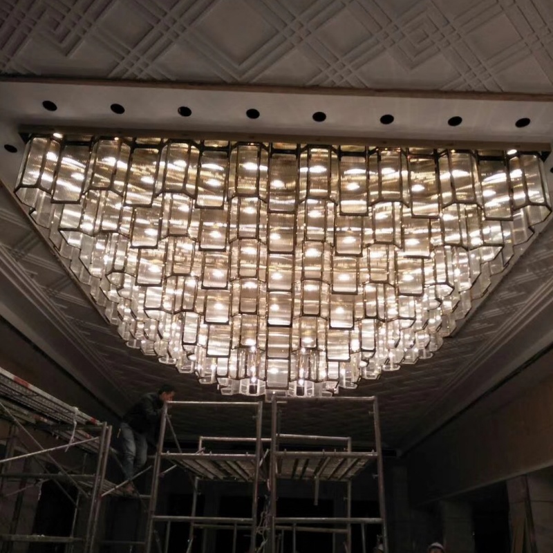 Modern Luxury Crystal LED Ceiling Lights Large Gold Round Chandeliers for Home Office and Banquet Halls Manufactured Product