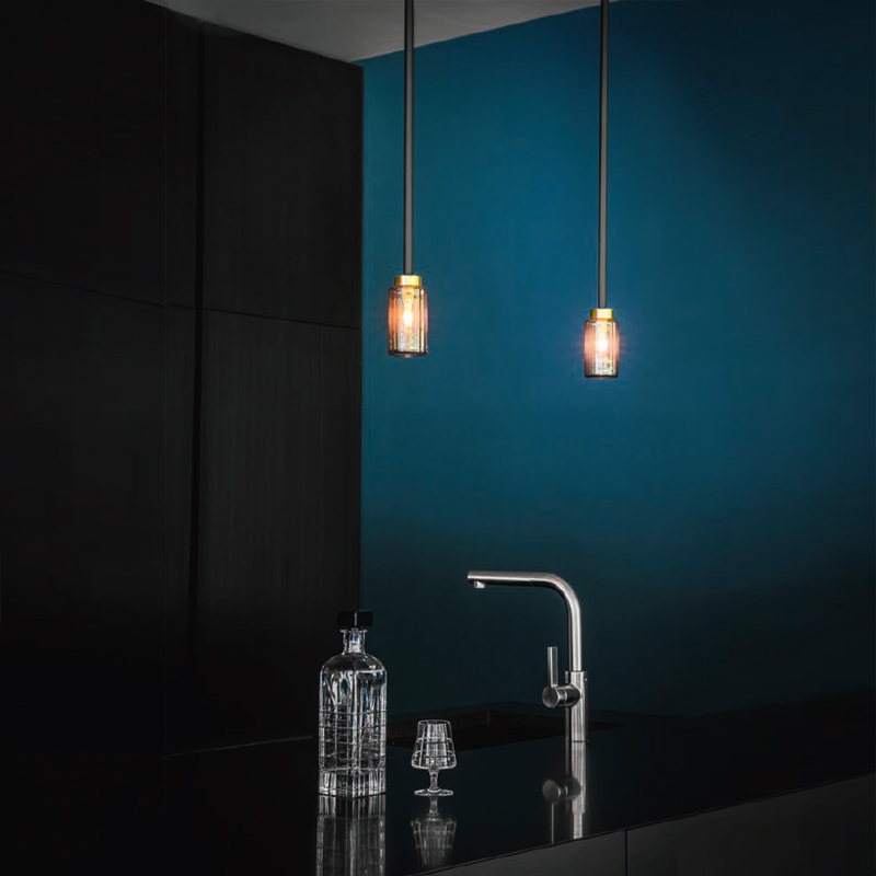 Luxury Cylindrical Modern Simple Glass Pendant Light Caf&eacute; Exhibition Hall Club Lounge Hotel Bar Lobby