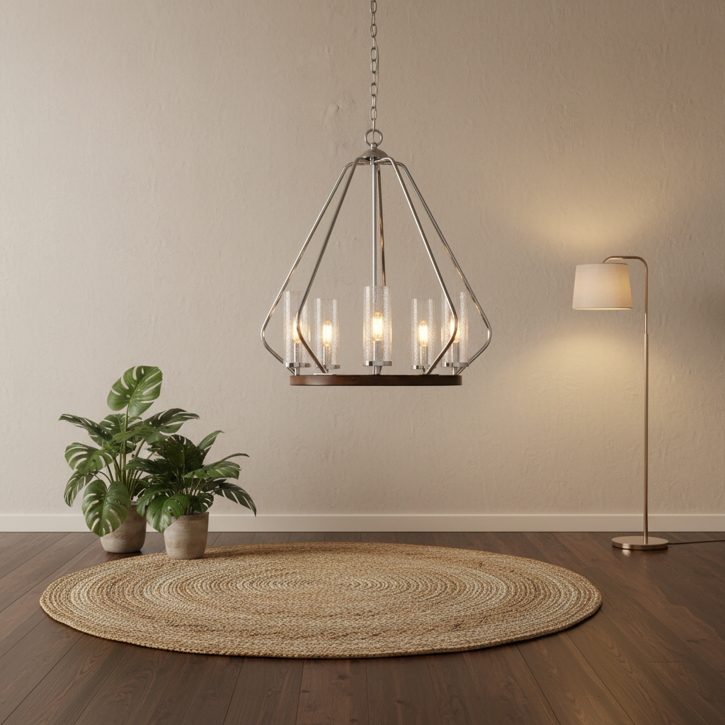 OEM ODM Modern Chandelier Nordic Dining Room Foyer Villa Lamp Geometric Metal Designer Lantern Fixture Light